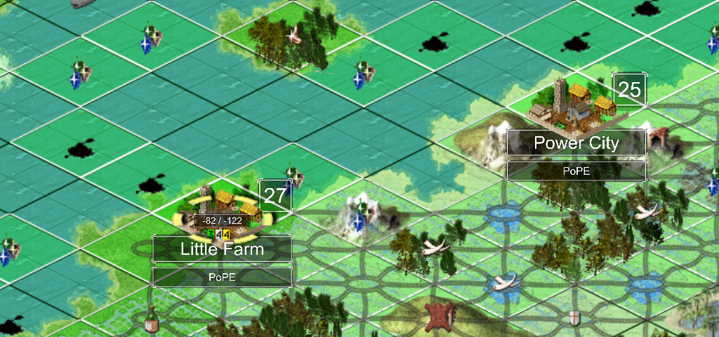 Typical view of the enhanced civilization's map